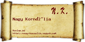 Nagy Kornélia névjegykártya